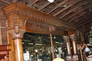 Antique Saloon Oak Back Bar Made By Brunswick  