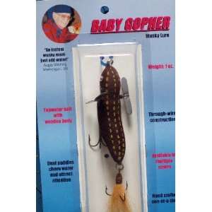  The Baby Gopher Muskie Lure   Musky Bait   Brown Sports 