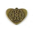5pcs Antiqued bronze butterfly word heart Charms