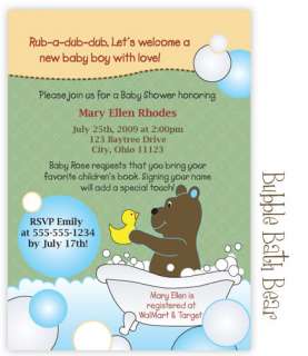 Adorable Custom Baby Shower Invitations   5x7 size  