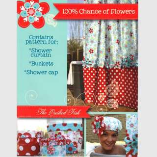   OF FLOWERS PATTERN FOR SHOWER CURTAIN, STORAGE BUCKET AND MORE  