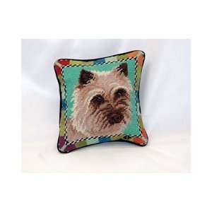  Cairn Terrier Needle Point Pillow (8x8 in.)