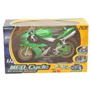  Collectible Yamaha Neon Cycle R1 with Light 112 in Green 