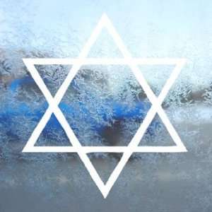  Israel Star Of David Judaica Jewish Jew White Decal White 