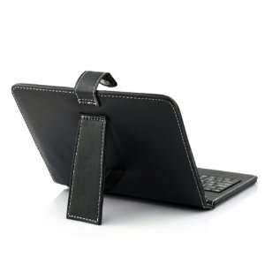 Black Leather Case with USB Interface Keyboard for 8 MID 