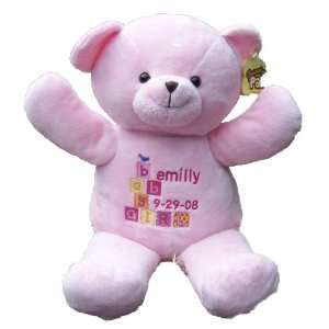  Plush Pink Personalized Baby Bear Gift 20 Toys & Games