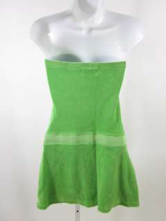 JUICY COUTURE Green Terrycloth Strapless Tunic Dress M  
