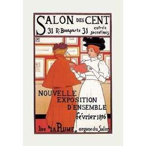   poster printed on 12 x 18 stock. Salon des Cent