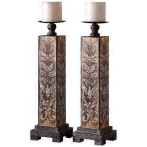  Uttermost Set of 2 Zeno Candle Holders