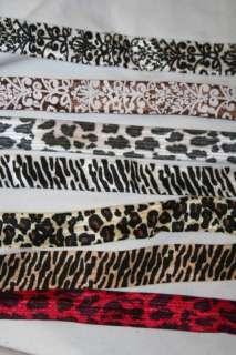 DAMASK Leopard Cheetah Tiger Print foldover elastic FOE  