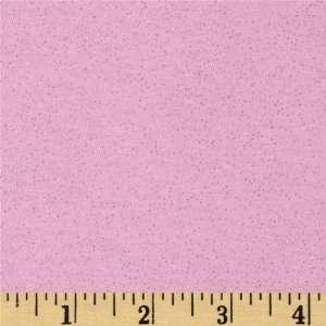 58 Wide Stretch Cotton Jersey Knit Specks Silver/Pink Fabric By The 