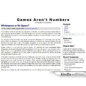  Games Arent Numbers Kindle Store John Jackson