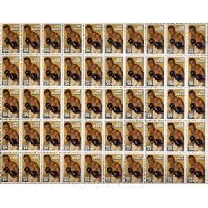 Joe Louis Boxer Full Sheet of 50 x 29 cent US Postage Stamps Scot 