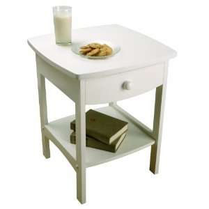   End table/Night Stand with one drawer, one shelf White