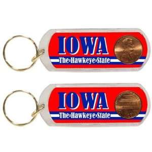    Iowa Keychain Lucite Lucky Penny Case Pack 96 