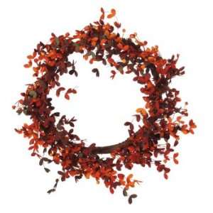  Pack of 2 Fall Leaf Thanksgiving Wreath 21   Unlit