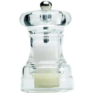  Small Capstan Salt Mill In Clear Acrylic With Satin Finish 