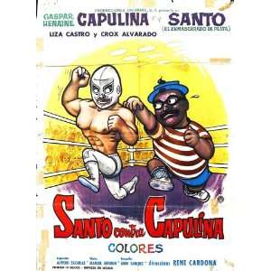 Santo contra Capulina (1969) 27 x 40 Movie Poster Spanish Style A 