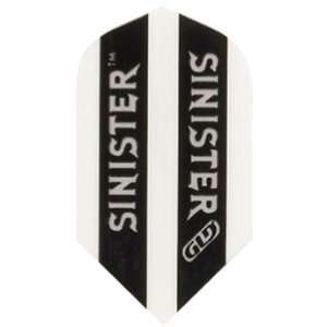  Sinister 100 Micron Thick Slim Flights   White and Black 