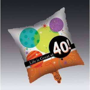 40th Birthday Metallic Party Balloons