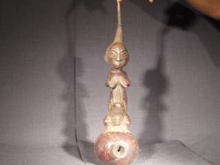 Africa_Congo Luba calabash pipe #32 tribal african art  