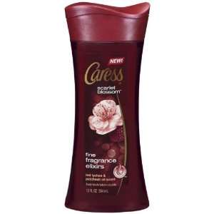 Caress Scarlet Blossom Fine Fragrance Elixirs Body Wash 12 Oz (Pack of 