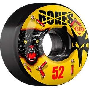 BONES STF BLACK CATS 52mm BLACK (Set Of 4) Sports 