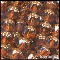 Golden Topaz Cathedral Beads 8mm (25 pcs.)  