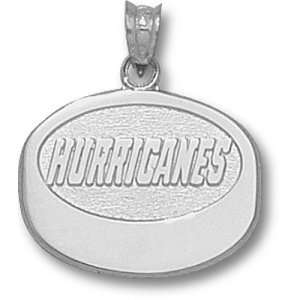  Carolina Hurricanes NHL Hurricanes Puck Pendant (Silver 
