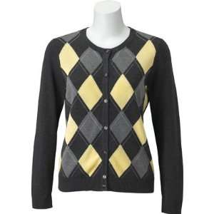  EP Pro Womens Long Sleeve Argyle Cardigan( COLOR Gray, WOMENS 