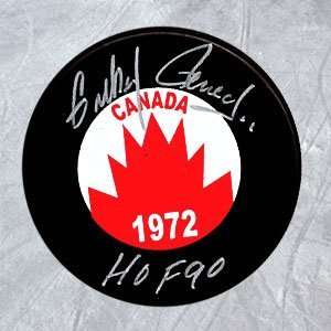  GILBERT PERREAULT 1972 Team Canada SIGNED Hockey Puck 