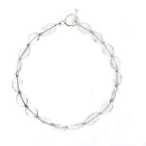  Anna Perrone Clear Oval Quartz Bracelet Finished with .925 