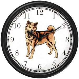  Shiba Inu Dog Wall Clock by WatchBuddy Timepieces (White 