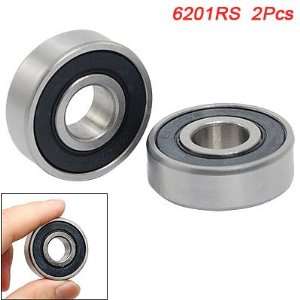 Como 2 Pcs Rollerblade Skateboard Deep Groove Ball Bearings 6201RS