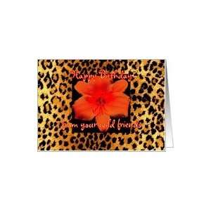  Happy Birthday Lily on Cheetah Print from Wild Friends 