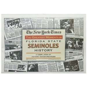   State Seminoles (FSU) Greatest Moments Newspaper