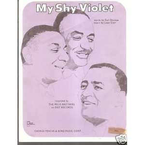  Sheet Music My Shy Violet The Mills Brothers 24 
