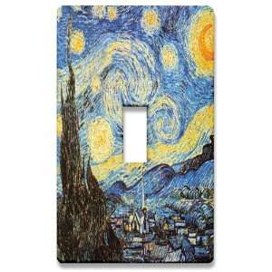 Van Goghs Starry Night Light Switch Plate Single Toggle   No Visible 