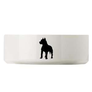  Pitbull Terrier Silhouette Pets Large Pet Bowl by 