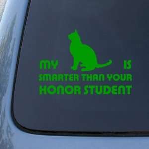 HONOR STUDENT   CAT   Vinyl Car Decal Sticker #1526  Vinyl Color 