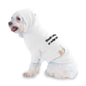   nudge you? Hooded T Shirt for Dog or Cat LARGE   WHITE