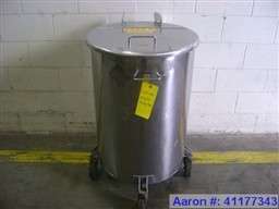 Used  Tank, 60 Gallon, Stainless Steel, Vertical. 22 1/  