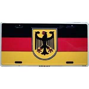  Germany German Country Flag Embossed Metal License Plate 
