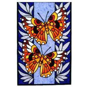   PT Painted Ladies Stained Glass Quilt Pattern by Three Swans Studio