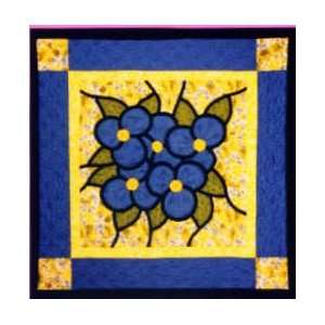  PT1376 Forget Me Nots Stained Glass Quilt Pattern by 
