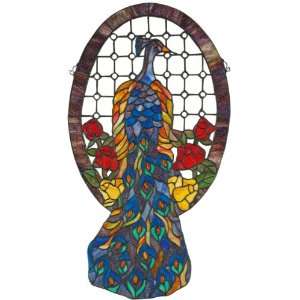    Tiffany Style Oval Peacock Stained Glass Arts, Crafts & Sewing