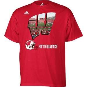  Wisconsin Badgers Adidas Stadium Red T shirt