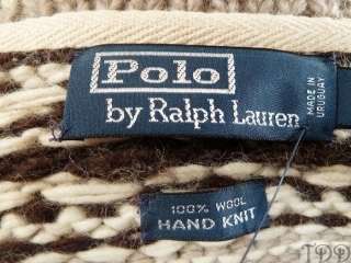 NWT 495 Polo Ralph Lauren Wool Moose Cardigan Sweater L  