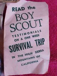 1950s Spinline Boy Scout Survival Kit  Original Package  