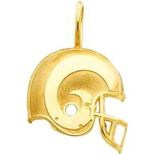  14K Gold NFL St. Louis Rams Football Helmet Charm Jewelry
